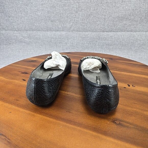 Libby Edelman Size 7.5W Royal Blue AMELIE Slip On Flat Shoes Silver Chain Accent - Picture 8 of 13